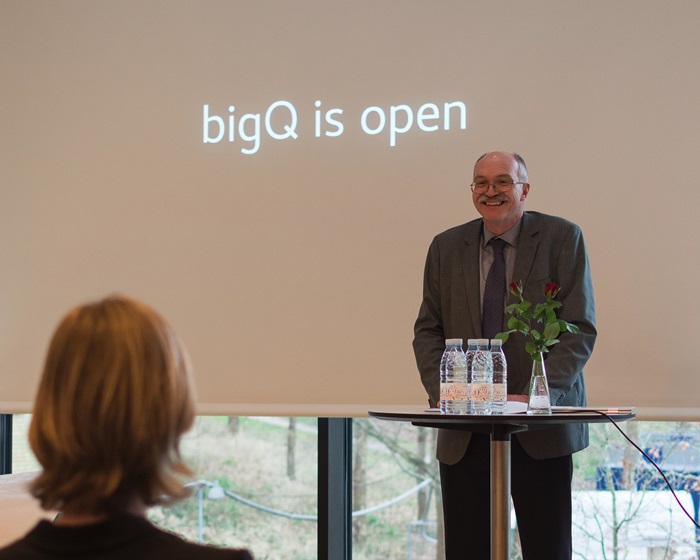 Anders Bjarklev speaking at the bigQ opening ceremony